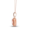 Thumbnail Image 2 of Le Vian Natural Morganite Pendant Necklace 1/2 ct tw Diamonds 14K Strawberry Gold 19"