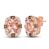 Thumbnail Image 1 of Le Vian Natural Morganite Stud Earrings 1/2 ct tw Diamonds 14K Strawberry Gold