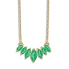 Thumbnail Image 1 of Natural Emerald Marquise Necklace 14K Yellow Gold 18"