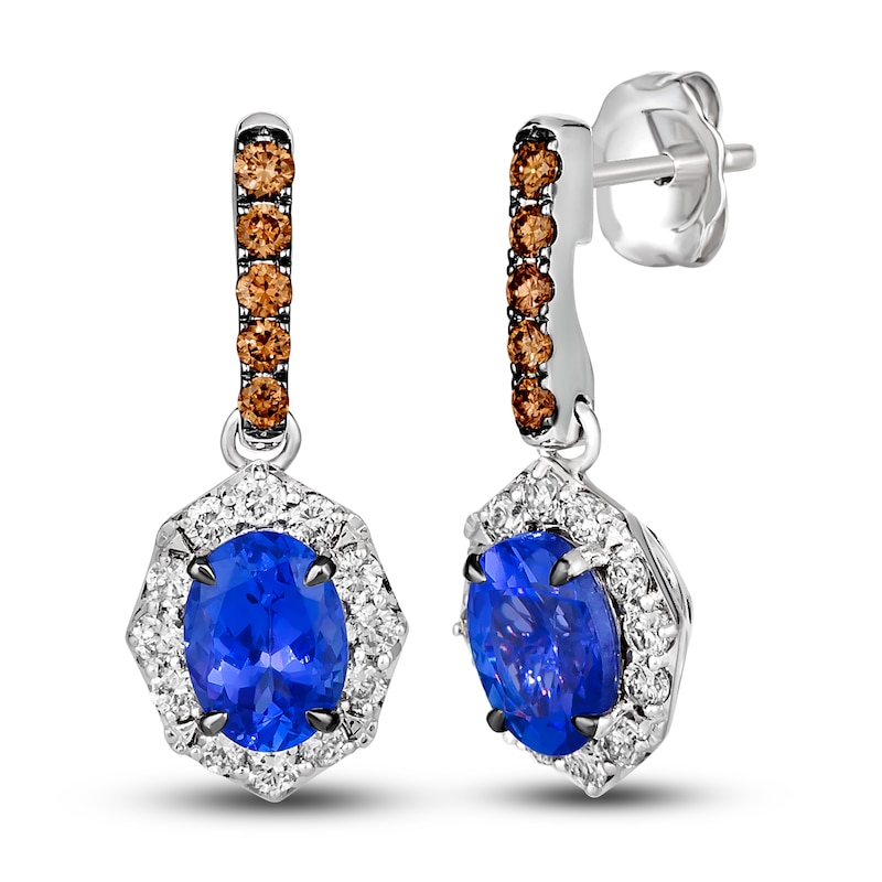 Main Image 1 of Le Vian Natural Tanzanite Earrings 5/8 ct tw Diamonds 14K Vanilla Gold
