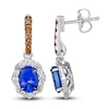 Thumbnail Image 1 of Le Vian Natural Tanzanite Earrings 5/8 ct tw Diamonds 14K Vanilla Gold