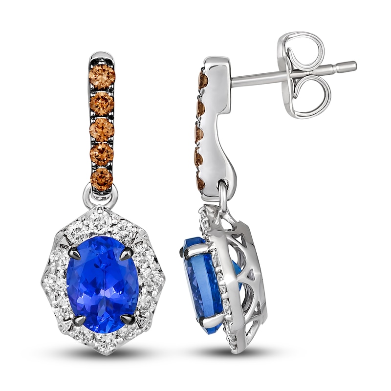 Main Image 2 of Le Vian Natural Tanzanite Earrings 5/8 ct tw Diamonds 14K Vanilla Gold
