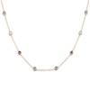 Thumbnail Image 1 of Le Vian Natural Amethyst, Natural Rhodolite Garnet & Natural Quartz Station Necklace 14K Honey Gold 17"
