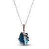 Thumbnail Image 0 of Le Vian Natural Blue Topaz Pendant Necklace 1/4 ct tw Diamonds 14K Vanilla Gold 19"