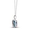 Thumbnail Image 2 of Le Vian Natural Blue Topaz Pendant Necklace 1/4 ct tw Diamonds 14K Vanilla Gold 19"