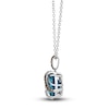 Thumbnail Image 1 of Le Vian Natural Blue Topaz Pendant Necklace 1/4 ct tw Diamonds 14K Vanilla Gold 19"