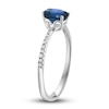 Thumbnail Image 1 of LALI Jewels Natural Blue Sapphire Engagement Ring 1/10 ct Diamonds 14K White Gold