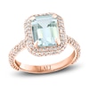 Thumbnail Image 1 of LALI Jewels Natural Aquamarine Engagement Ring 1 ct Diamonds 14K Rose Gold