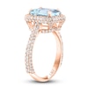 Thumbnail Image 2 of LALI Jewels Natural Aquamarine Engagement Ring 1 ct Diamonds 14K Rose Gold