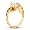 Thumbnail Image 1 of Le Vian Wrapped In Chocolate Natural Opal/Diamond Ring 1/4 ct tw Round 14K Honey Gold
