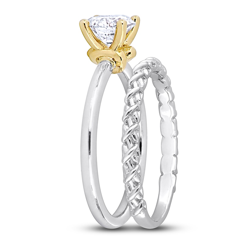 Main Image 2 of Y-Knot Diamond Bridal Set 1 ct tw Round 14K White Gold (I/I1)