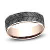 Thumbnail Image 1 of Chevron Wedding Band Tantalum/14K Rose Gold 7.5mm