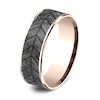 Thumbnail Image 2 of Chevron Wedding Band Tantalum/14K Rose Gold 7.5mm