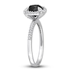 Thumbnail Image 2 of Black & White Diamond Engagement Ring 2 ct tw Round 14K White Gold