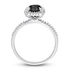 Thumbnail Image 3 of Black & White Diamond Engagement Ring 2 ct tw Round 14K White Gold