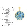 Thumbnail Image 3 of Italia D'Oro Disc Dangle Earrings Blue/Teal Enamel 14K Yellow Gold