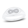 Thumbnail Image 1 of Infinity Signet Ring Diamond Accents 14K White Gold