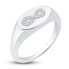 Thumbnail Image 2 of Infinity Signet Ring Diamond Accents 14K White Gold