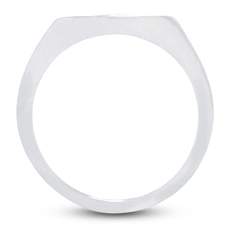 Main Image 3 of Infinity Signet Ring Diamond Accents 14K White Gold