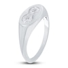 Thumbnail Image 4 of Infinity Signet Ring Diamond Accents 14K White Gold