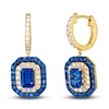 Thumbnail Image 1 of Le Vian Natural Tanzanite & Natural Sapphire Earrings 7/8 ct tw Diamonds 14K Honey Gold