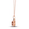 Thumbnail Image 2 of Le Vian Natural Morganite Pendant Necklace 1/2 ct tw Diamonds 14K Strawberry Gold 19"
