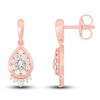 Thumbnail Image 1 of Diamond Dangle Earrings 1/2 ct tw Round 14K Rose Gold