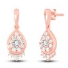 Thumbnail Image 2 of Diamond Dangle Earrings 1/2 ct tw Round 14K Rose Gold
