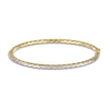 Thumbnail Image 1 of Italia D'Oro Diamond-Cut Tube Bangle Bracelet 14K Yellow Gold 3.0mm