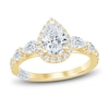 Thumbnail Image 1 of Pnina Tornai Lab-Grown Diamond Engagement Ring 2 ct tw Pear/Round 14K Yellow Gold