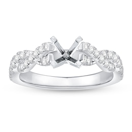 Diamond Ring Setting 3/8 ct tw Round-cut 14K White Gold