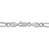 Thumbnail Image 1 of Men's Solid Figaro Chain Necklace 14K White Gold 22" 4.6mm