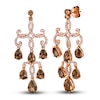 Thumbnail Image 0 of Le Vian Natural Smoky Quartz Drop  Earrings 1-1/5 ct tw Diamonds 14K Strawberry Gold