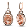 Thumbnail Image 1 of Le Vian Natural Morganite Drop Earrings 1-5/8 ct tw Diamonds 18K Strawberry Gold