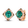 Thumbnail Image 1 of Le Vian Natural Green Tourmaline Stud Earrings 1/2 ct tw Diamonds 18K Strawberry Gold