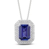 Thumbnail Image 1 of Le Vian Natural Tanzanite Pendant Necklace 3/4 ct tw Diamonds 18K Vanilla Gold 18"