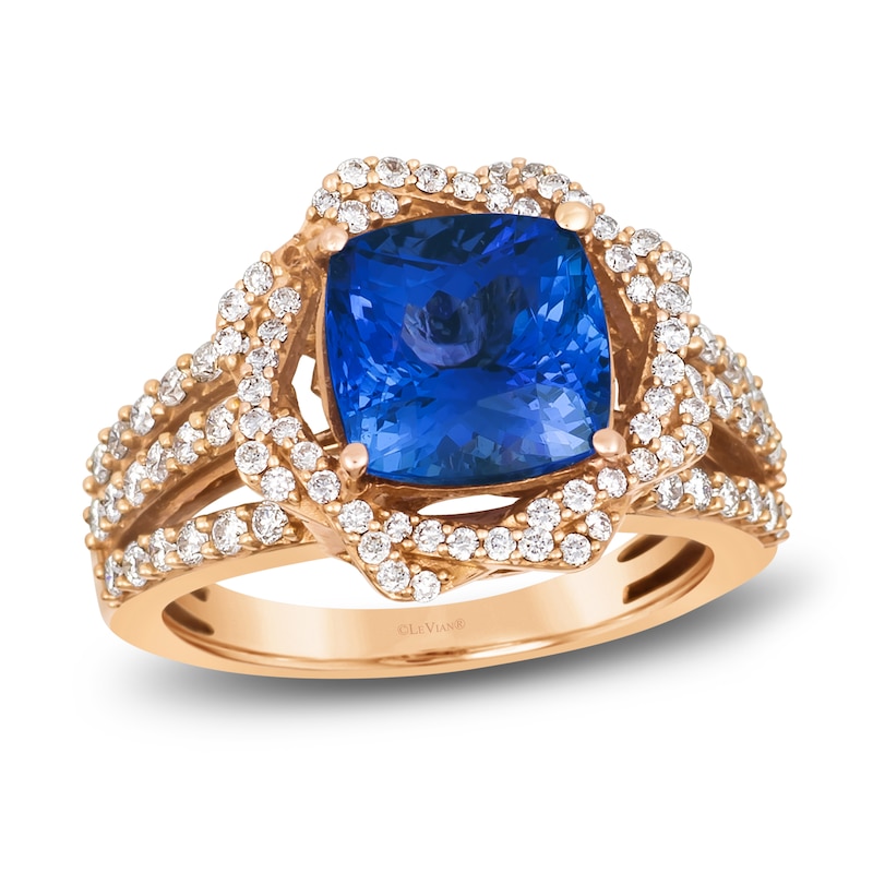 Main Image 1 of Le Vian Natural Tanzanite Ring 5/8 ct tw Diamonds 18K Strawberry Gold