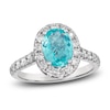 Thumbnail Image 1 of Le Vian Natural Blue Tourmaline Ring 3/4 ct tw Diamonds 18K Vanilla Gold
