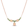 Thumbnail Image 1 of Le Vian Natural Opal & Chrome Diopside Necklace 7/8 ct tw Diamonds 14K Strawberry Gold 18"
