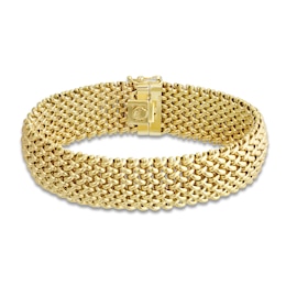 LUXE by Italia D'Oro Riso Bracelet 18K Yellow Gold 7.25&quot; 18.0mm