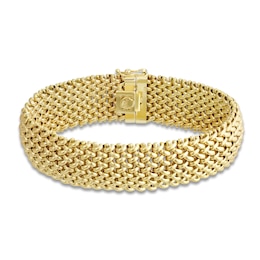 LUXE by Italia D'Oro Riso Bracelet 18K Yellow Gold 7.25" 18.0mm