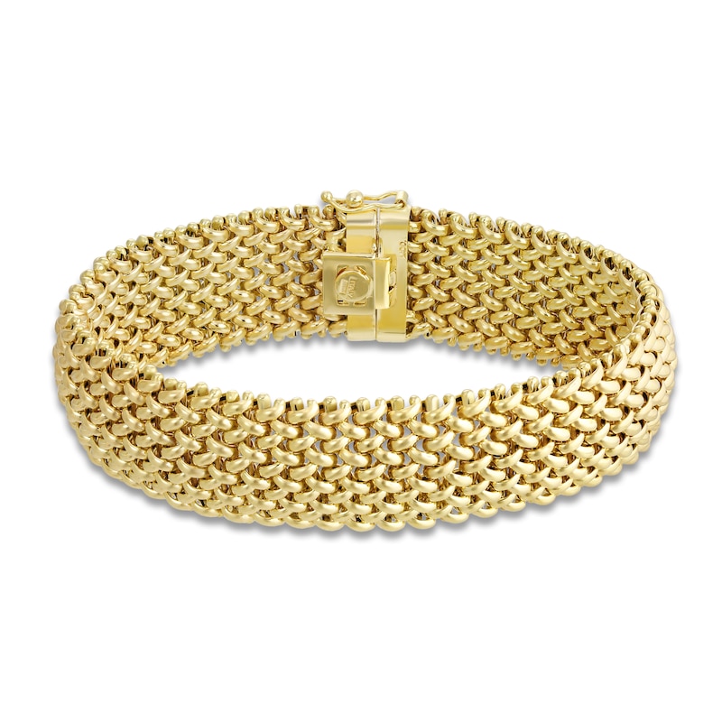 LUXE by Italia D'Oro Riso Bracelet 18K Yellow Gold 7.25