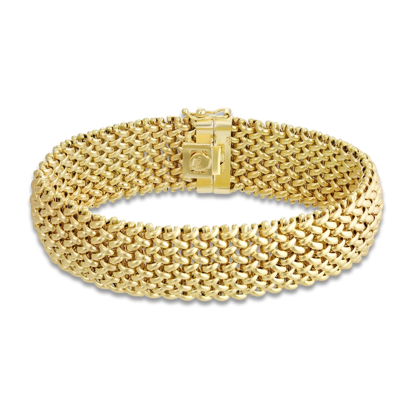 Main Image 1 of LUXE by Italia D'Oro Riso Bracelet 18K Yellow Gold 7.25" 18.0mm