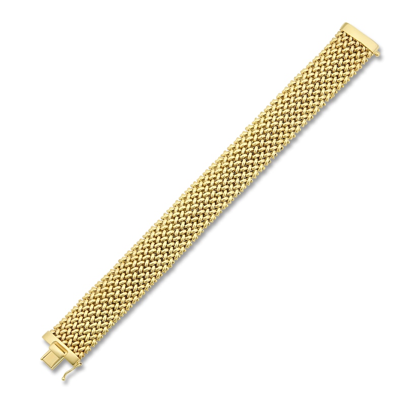 Main Image 2 of LUXE by Italia D'Oro Riso Bracelet 18K Yellow Gold 7.25" 18.0mm