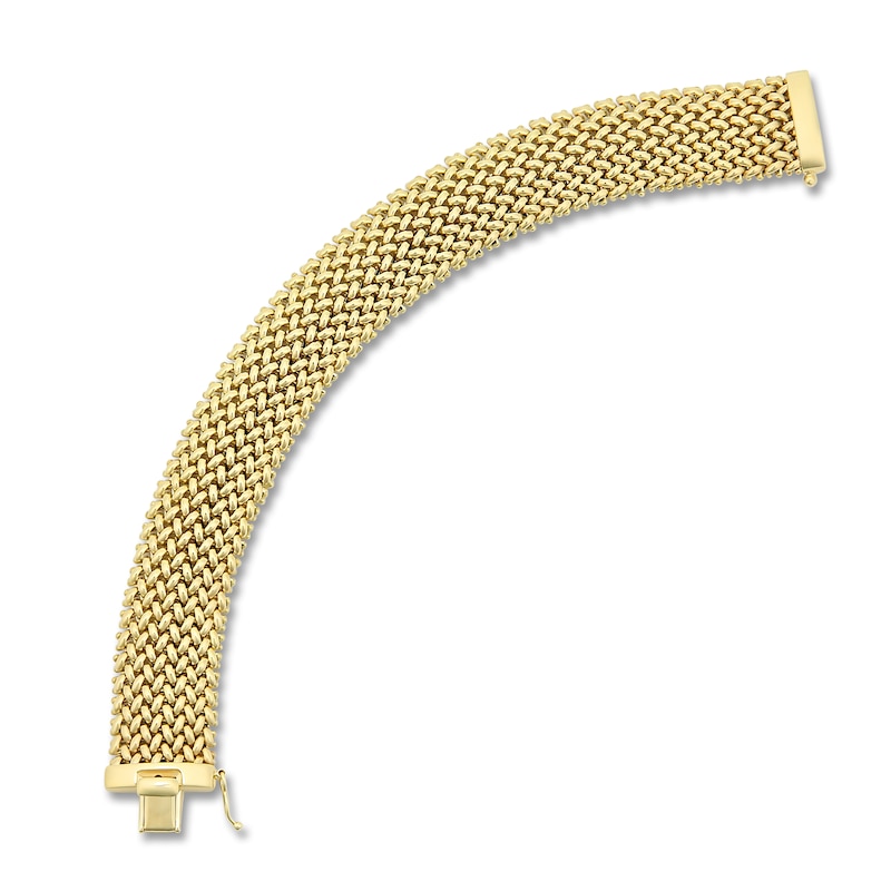 Main Image 4 of LUXE by Italia D'Oro Riso Bracelet 18K Yellow Gold 7.25" 18.0mm