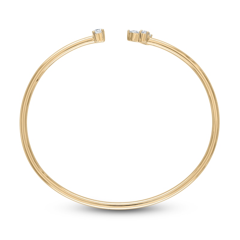 Main Image 3 of Diamond Bangle Bracelet 1/2 ct tw 10K Yellow Gold