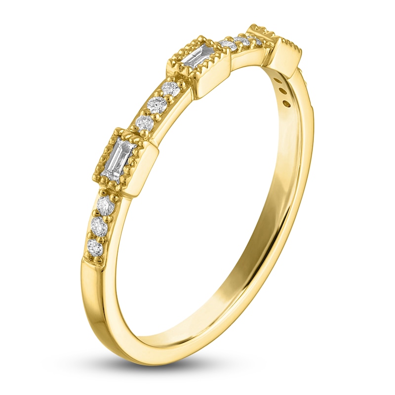 Diamond 1/8 ct tw Stackable Anniversary Ring in 14K Yellow Gold Diamond 1/8 ct tw Stackable Anniversary Ring in 14K Yellow Gold