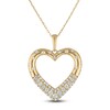 Thumbnail Image 1 of Diamond Heart Pendant Necklace 1/2 ct tw 10K Yellow Gold