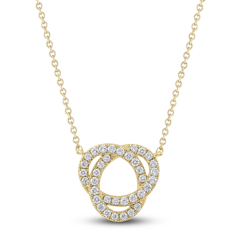 Main Image 1 of Diamond Circle Necklace 1/4 ct tw 14K Yellow Gold