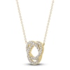Thumbnail Image 2 of Diamond Circle Necklace 1/4 ct tw 14K Yellow Gold